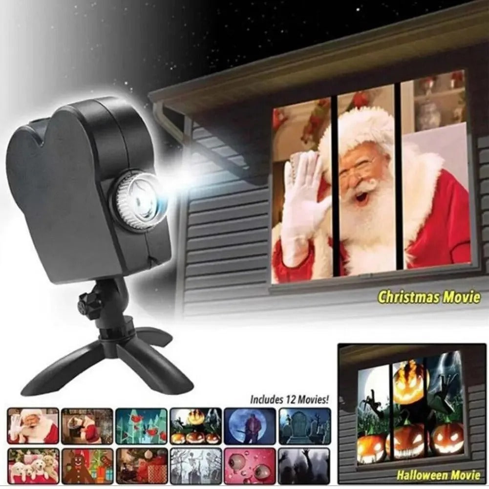 spooktacular Halloween window  projector (also applies for Christmas)